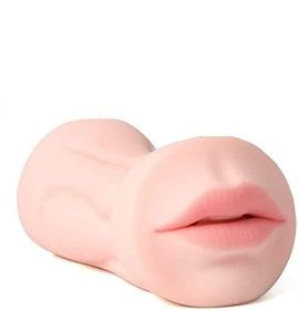 Realistic Male Masturbator for Blowjob Face Design Oral Sex Toy Pocket Pussy