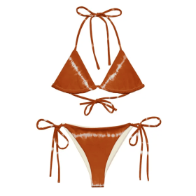 String Bikini In Burnt Orange Shibori (Option: XXS)