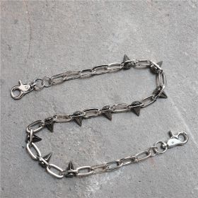 Rivet waist chain pants chain (Color: Silver)