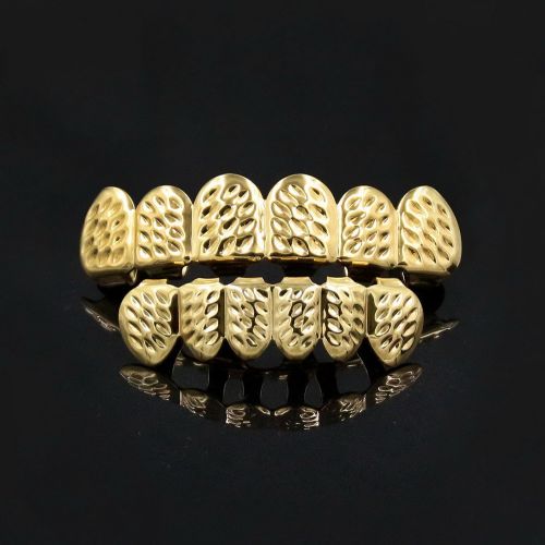 Halloween Prom Gold Braces Spike Dress Up