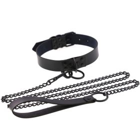 Personalized leather collar (Color: Black)