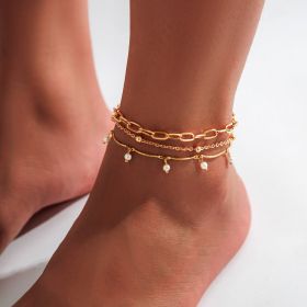 Beach Star Tassel Ankle Ring Simple Foot Ornaments (Option: 06 Gold 4108)