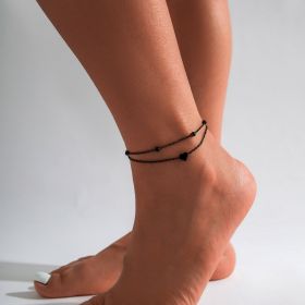 Beach Star Tassel Ankle Ring Simple Foot Ornaments (Option: 13 Black 4094)